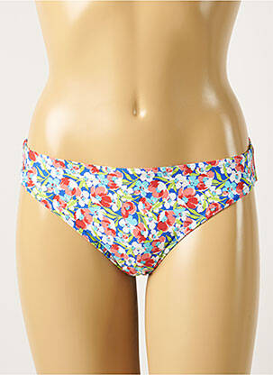 Bas de maillot de bain imprimé fleurs culotte bleu FREYA femme