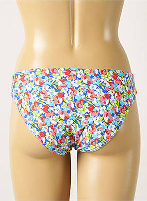 Bas de maillot de bain imprimé fleurs culotte bleu FREYA femme