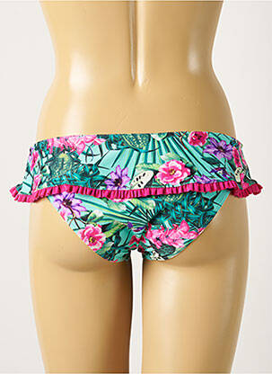 Bas de maillot de bain imprimé fleurs culotte bleu BANANA MOON femme