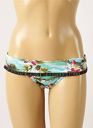 Bas de maillot de bain imprimé fantaisie culotte bleu BANANA MOON femme