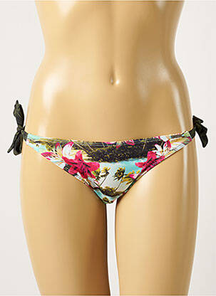Bas de maillot de bain imprimé fleurs bikini bleu BANANA MOON femme