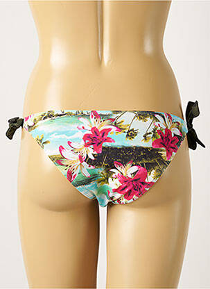 Bas de maillot de bain imprimé fleurs bikini bleu BANANA MOON femme