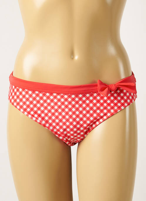 Bas de maillot de bain imprimé fantaisie culotte rouge FREYA femme
