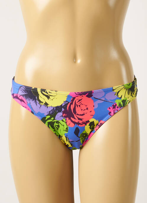 Bas de maillot de bain imprimé fantaisie culotte bleu FREYA femme