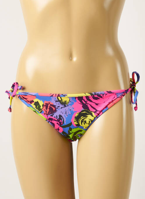 Bas de maillot de bain imprimé fantaisie bikini violet FREYA femme