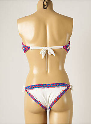 Maillot de bain 2 pièces stretch haut bandeau blanc WOW BIKINI femme