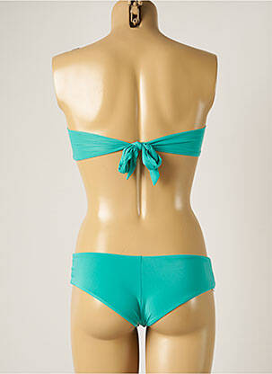 Maillot de bain 2 pièces stretch haut bandeau vert WOW BIKINI femme