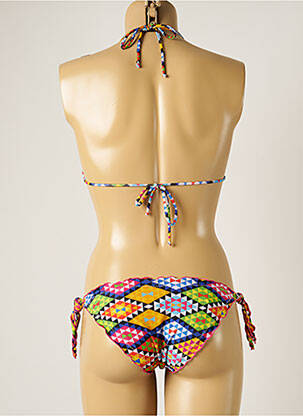 Maillot de bain 2 pièces stretch haut soutien-gorge avec mousse de rembourrage amovible bleu WOW BIKINI femme