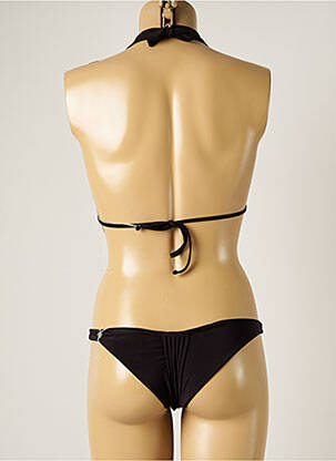 Maillot de bain 2 pièces stretch haut soutien-gorge avec mousse de rembourrage amovible noir WOW BIKINI femme