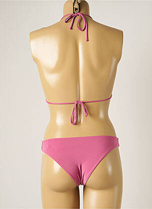 Maillot de bain 2 pièces stretch haut soutien-gorge avec mousse de rembourrage amovible rose WOW BIKINI femme
