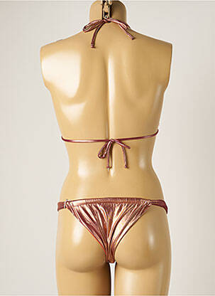 Maillot de bain 2 pièces stretch haut soutien-gorge avec mousse de rembourrage amovible orange WOW BIKINI femme