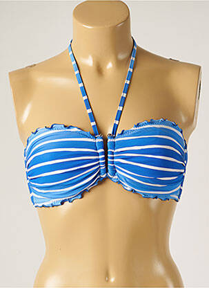 Haut de maillot de bain stretch haut soutien-gorge moulé bleu SEAFOLLY femme