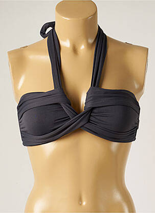 Haut de maillot de bain stretch haut soutien-gorge moulé gris SEAFOLLY femme