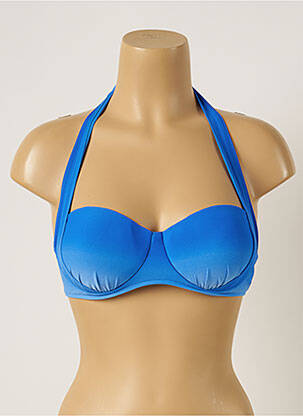 Haut de maillot de bain stretch haut soutien-gorge push-up bleu SEAFOLLY femme