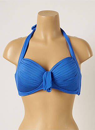 Haut de maillot de bain stretch haut soutien-gorge push-up bleu SEAFOLLY femme