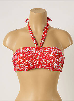 Haut de maillot de bain stretch haut bandeau rouge FREYA femme