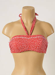 Haut de maillot de bain stretch haut bandeau rouge FREYA femme