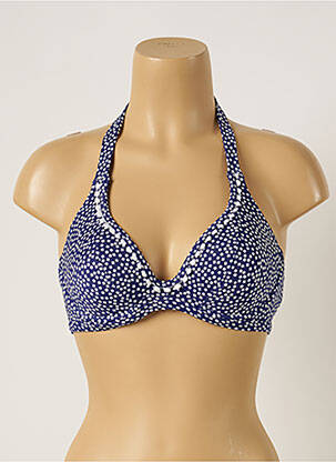 Haut de maillot de bain stretch haut soutien-gorge emboitant bleu FREYA femme