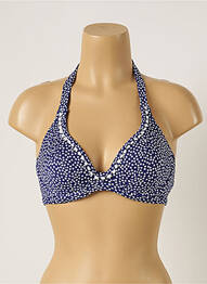 Haut de maillot de bain stretch haut soutien-gorge emboitant bleu FREYA femme