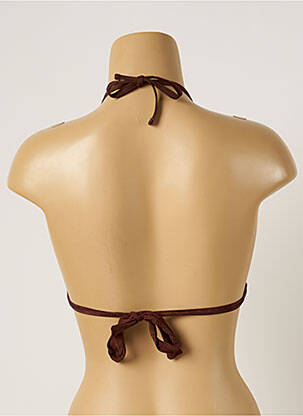 Haut de maillot de bain stretch haut soutien-gorge avec mousse de rembourrage amovible marron BANANA MOON femme
