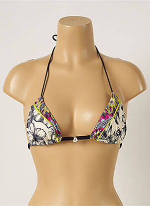 Haut de maillot de bain stretch haut soutien-gorge avec mousse de rembourrage amovible noir BANANA MOON femme