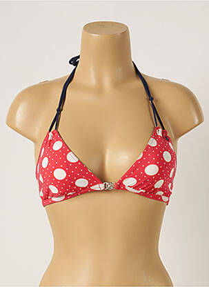 Haut de maillot de bain stretch haut soutien-gorge avec mousse de rembourrage amovible rouge BANANA MOON femme