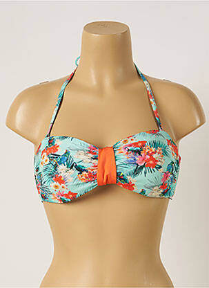 Haut de maillot de bain stretch haut bandeau bleu LIVIA femme