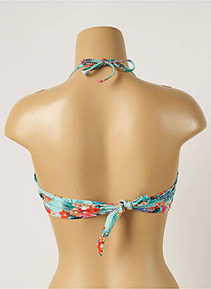 Haut de maillot de bain stretch haut bandeau bleu LIVIA femme