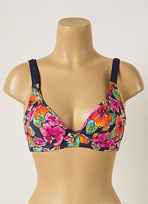 Haut de maillot de bain stretch haut soutien-gorge emboitant bleu LIVIANA CONTI femme