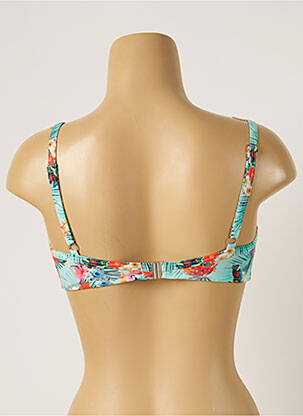 Haut de maillot de bain stretch haut soutien-gorge emboitant bleu LIVIA femme