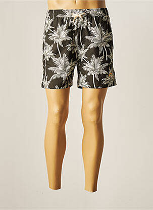 Short de bain imprimé fantaisie vert PULL IN homme