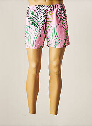 Short de bain imprimé fantaisie rose IMPETUS homme