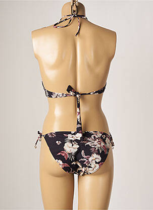 Maillot de bain 2 pièces stretch haut soutien-gorge moulé noir WATERCULT femme