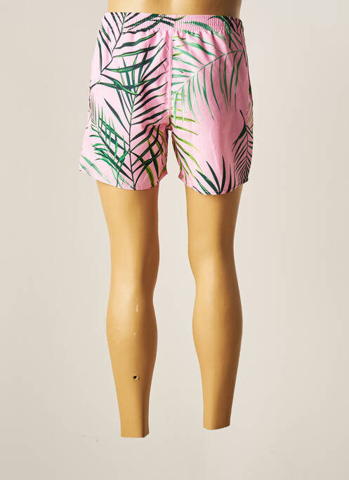 Short de bain imprimé fantaisie rose IMPETUS homme
