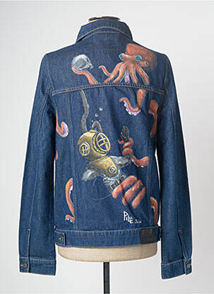 Veste en jean coupe droite bleu HIMSPIRE homme