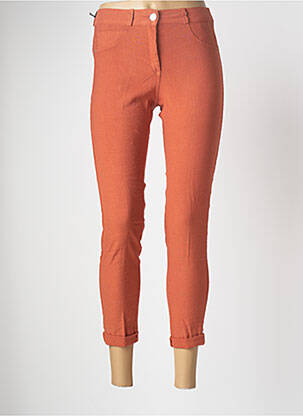 Pantalon 7/8 taille élastique taille normale orange EAST DRIVE femme