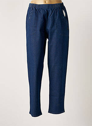 Pantalon droit bleu CELIA pour femme