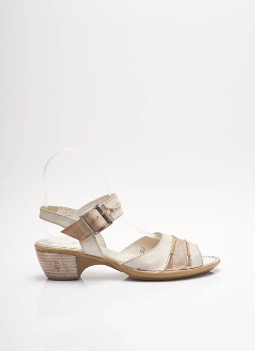 Sandales/Nu pieds beige POMARES VAZQUEZ pour femme