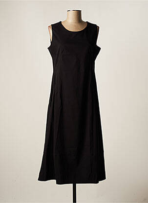 Robe mi-longue sans manche sans manche noir DOLCEZZA femme