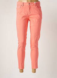Jeans coupe slim broderie rivets taille normale rose FRACOMINA femme