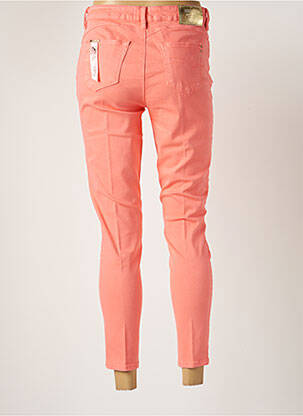 Jeans coupe slim broderie rivets taille normale rose FRACOMINA femme