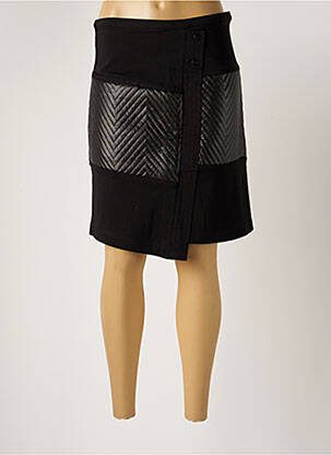 Jupe courte fermeture zippée au dos noir NÜ femme