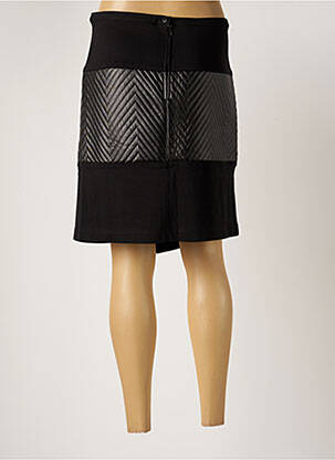 Jupe courte fermeture zippée au dos noir NÜ femme