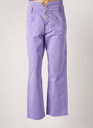 Pantalon droit violet ELISA CAVALETTI pour femme