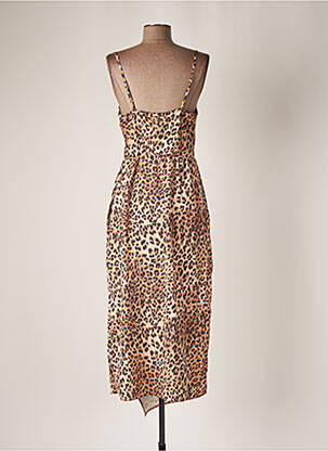 Robe longue coupe cintrée fines bretelles marron FRACOMINA femme