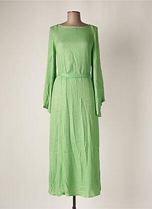 Robe longue manches longues manches longues vert SUNDRESS femme