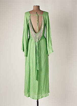 Robe longue manches longues manches longues vert SUNDRESS femme