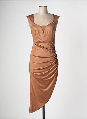Robe longue sans manche sans manche marron RELISH femme