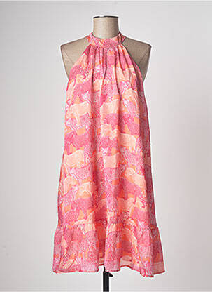 Robe mi-longue sans manche sans manche rose MOLLY BRACKEN femme