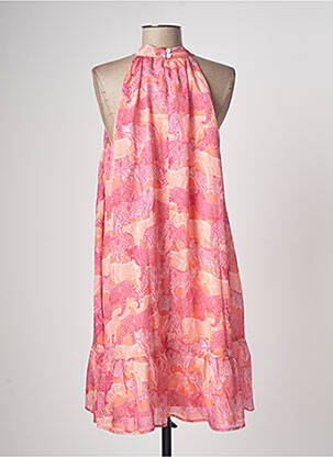 Robe mi-longue sans manche sans manche rose MOLLY BRACKEN femme